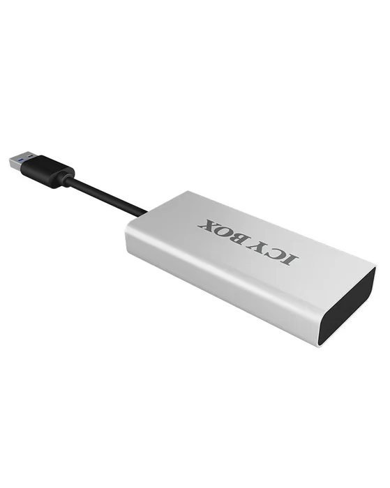 ICY BOX IB-AC6104 Hub USB 3.2 Gen 1 de 4 Puertos, 5000 Mbit/s, Aluminio Blanco