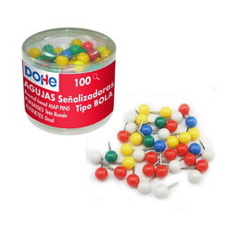 Aguja Señalizadora Push-Pin Dohe Bola Caja De 100