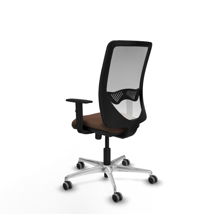 PIQUERAS Y CRESPO Silla de oficina Zulema con mecanismo Sincro, Blanco y Marrón oscuro PIQUERAS Y CRESPO Silla de oficina Zulema con mecanismo Sincro, Blanco y Marrón oscuro