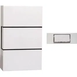 Chacon Timbre con cable con pulsador, Melodía de carillón 1, Botón con luz de fondo