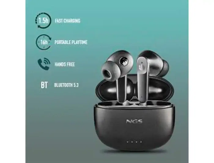 Ngs Auriculares Artica Hush con ANC y Bluetooth, 16 Horas de Autonomía, Micrófono y Touch Control
