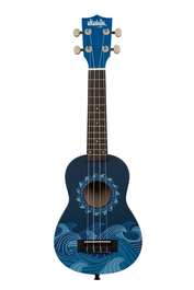 Kala Ukelele Soprano Serie Ukadelic Graphic Top Deep Blue