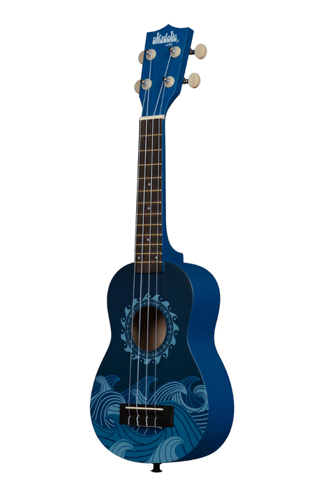 Kala Ukelele Soprano Serie Ukadelic Graphic Top Deep Blue