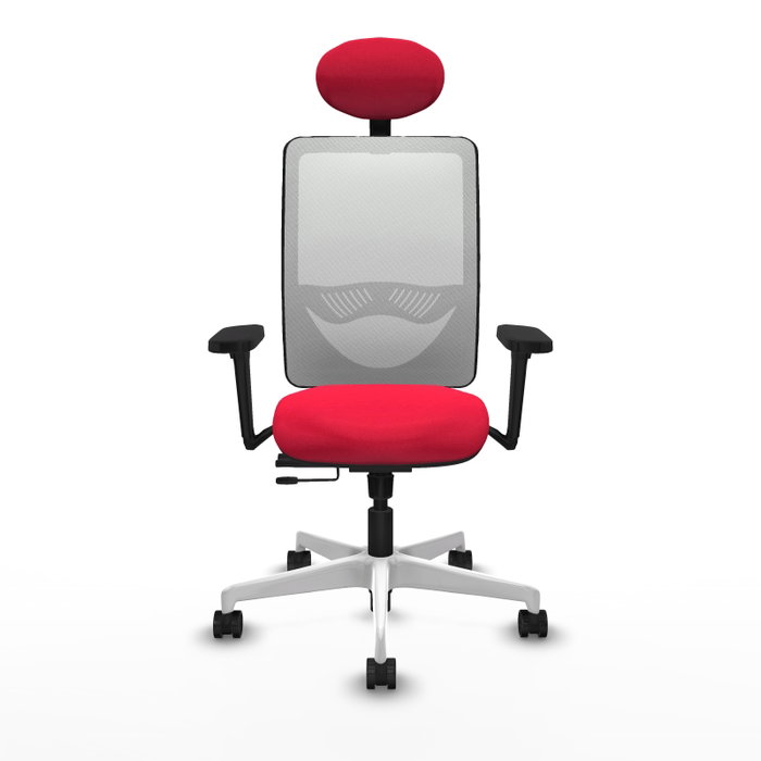 PIQUERAS Y CRESPO Silla de oficina Zulema Rojo/Blanco con Mecanismo Sincro/Traslack PIQUERAS Y CRESPO Silla de oficina Zulema Rojo/Blanco con Mecanismo Sincro/Traslack