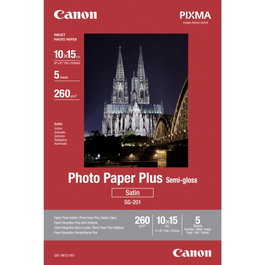 Canon SG-201 Papel fotográfico Semi-gloss 10x15 cm 260g, 5 hojas