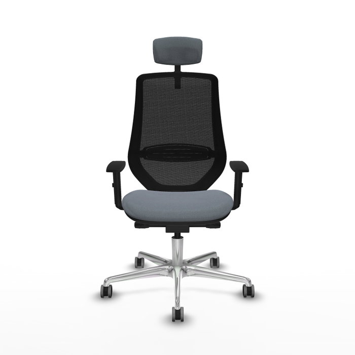 PIQUERAS Y CRESPO Silla de oficina Mardos con mecanismo Sincro/Traslack, Gris y Negro