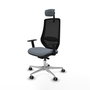 PIQUERAS Y CRESPO Silla de oficina Mardos con mecanismo Sincro/Traslack, Gris y Negro