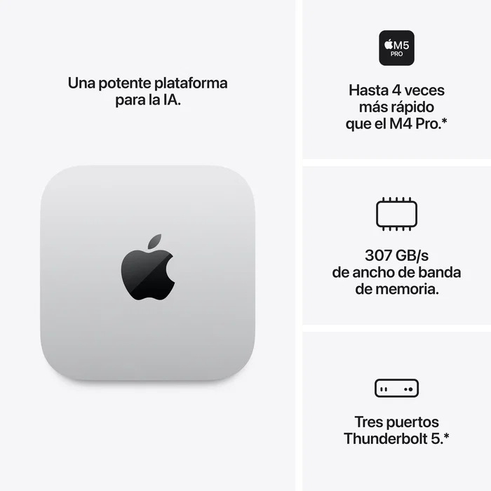 Apple Mac mini M5 Pro 24GB 512GB SSD Plata