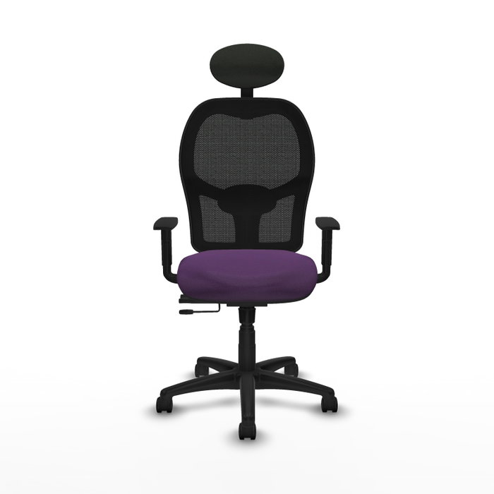 PIQUERAS Y CRESPO Silla de oficina Alocén traslack malla negra Bali morado