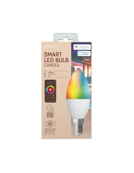 Muvit Bombilla Inteligente iO Vela E14 RGB 5W