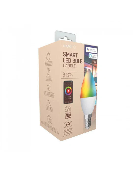 Muvit Bombilla Inteligente iO Vela E14 RGB 5W
