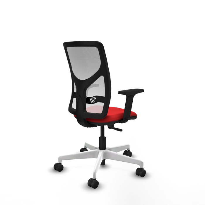 PIQUERAS Y CRESPO Silla de oficina Motilla Rojo/Blanco con mecanismo Sincro PIQUERAS Y CRESPO Silla de oficina Motilla Rojo/Blanco con mecanismo Sincro