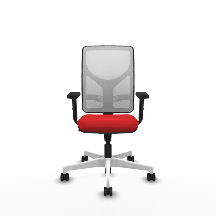 PIQUERAS Y CRESPO Silla de oficina Motilla Rojo/Blanco con mecanismo Sincro PIQUERAS Y CRESPO Silla de oficina Motilla Rojo/Blanco con mecanismo Sincro