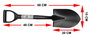 PLUVIA Pala Mini Camping Reforzada 68x15 cm