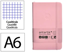 Antartik Cuaderno Tapa Dura A6 Hojas Cuadricula Rosa Pastel 100 Hojas 80 Gr Fsc