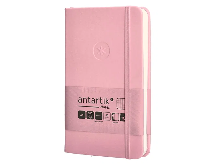 Antartik Cuaderno Tapa Dura A6 Hojas Cuadricula Rosa Pastel 100 Hojas 80 Gr Fsc