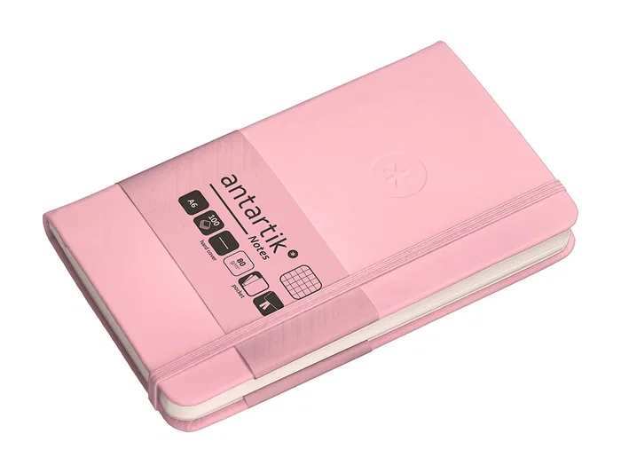 Antartik Cuaderno Tapa Dura A6 Hojas Cuadricula Rosa Pastel 100 Hojas 80 Gr Fsc