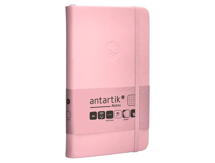 Antartik Cuaderno Tapa Dura A6 Hojas Cuadricula Rosa Pastel 100 Hojas 80 Gr Fsc