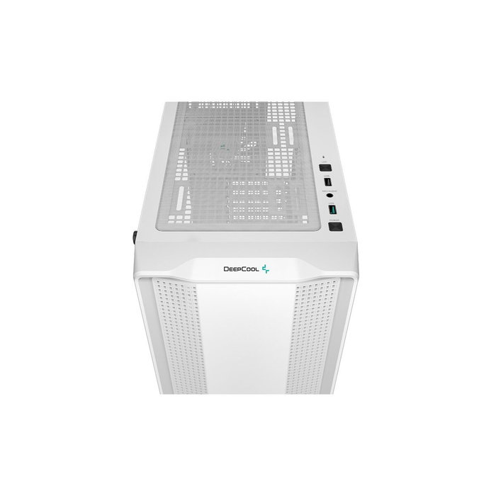 Deepcool Caja Gaming ATX CC560 V2 Blanco, Vidrio Templado, 4 Ventiladores LED, Compatible con ATX/Micro-ATX/Mini-ITX, Ref. R-CC560-WHGAA4-G-2