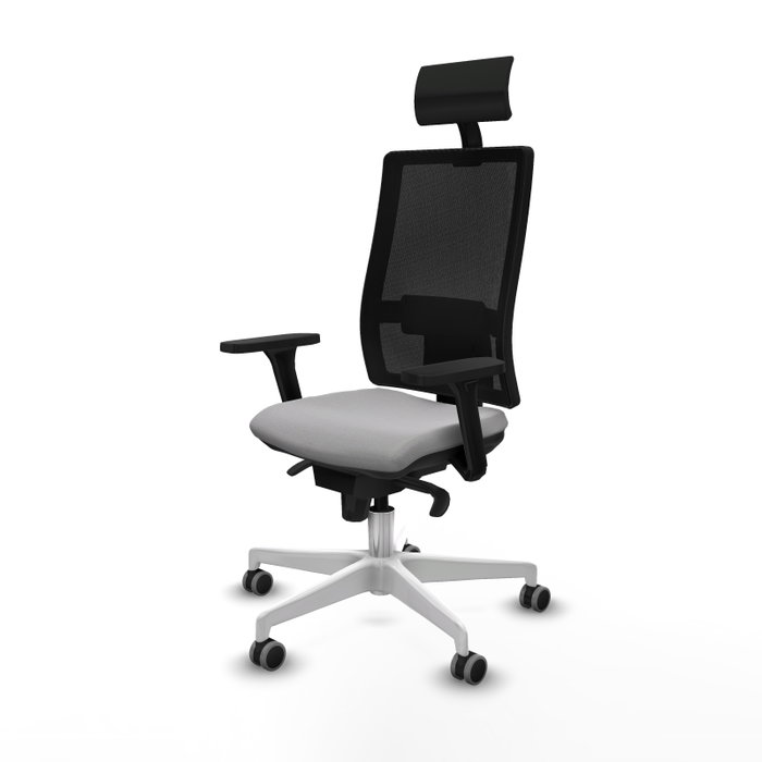 PIQUERAS Y CRESPO Silla de oficina Horna con mecanismo Sincro, Gris claro y Negro PIQUERAS Y CRESPO Silla de oficina Horna con mecanismo Sincro, Gris claro y Negro
