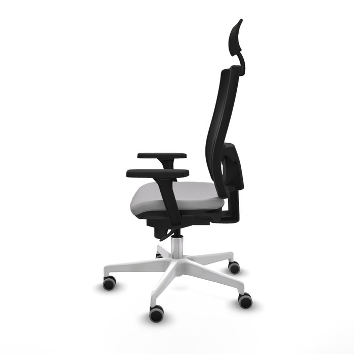PIQUERAS Y CRESPO Silla de oficina Horna con mecanismo Sincro, Gris claro y Negro PIQUERAS Y CRESPO Silla de oficina Horna con mecanismo Sincro, Gris claro y Negro