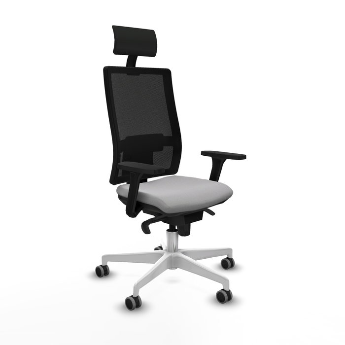 PIQUERAS Y CRESPO Silla de oficina Horna con mecanismo Sincro, Gris claro y Negro PIQUERAS Y CRESPO Silla de oficina Horna con mecanismo Sincro, Gris claro y Negro