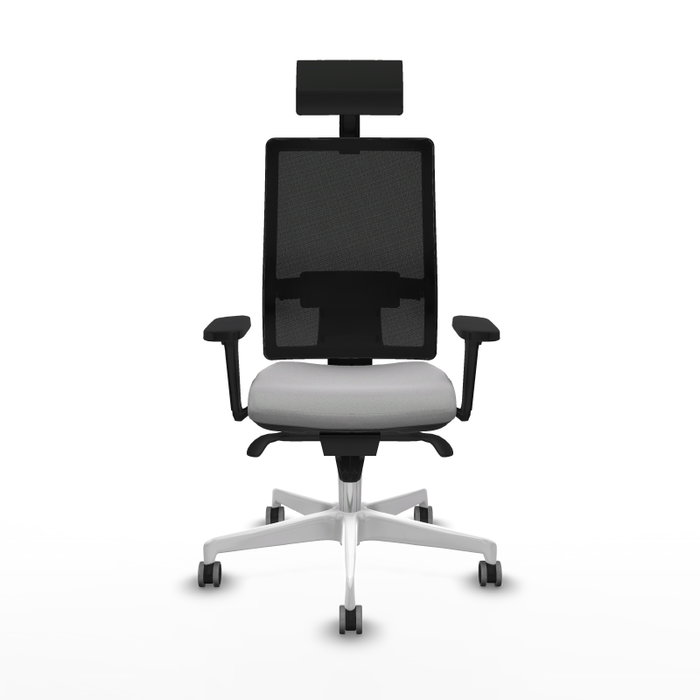 PIQUERAS Y CRESPO Silla de oficina Horna con mecanismo Sincro, Gris claro y Negro PIQUERAS Y CRESPO Silla de oficina Horna con mecanismo Sincro, Gris claro y Negro