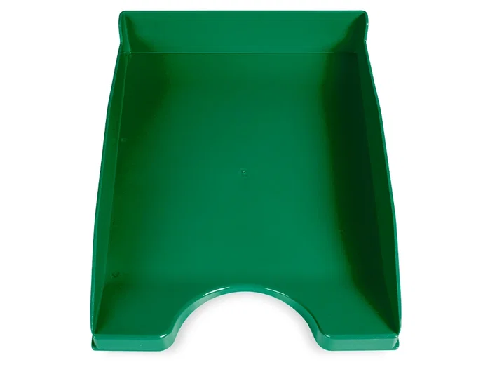 Q-connect Bandeja sobremesa plástico verde opaco 240x70x340 mm