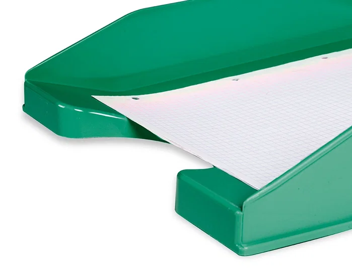 Q-connect Bandeja sobremesa plástico verde opaco 240x70x340 mm