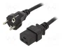 LOGILINK Cable de alimentación CEE 7/7 a IEC C19, 3 m, negro