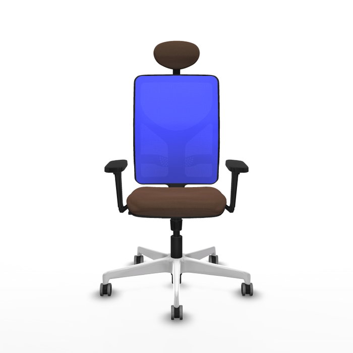 PIQUERAS Y CRESPO Silla de oficina Motilla con mecanismo Sincro, Marrón oscuro y Azul PIQUERAS Y CRESPO Silla de oficina Motilla con mecanismo Sincro, Marrón oscuro y Azul