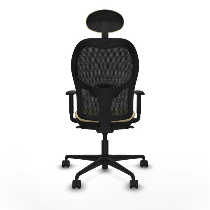 PIQUERAS Y CRESPO Silla de oficina Jorquera con mecanismo sincro, crema y negro PIQUERAS Y CRESPO Silla de oficina Jorquera con mecanismo sincro, crema y negro
