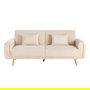 Sofá-Cama Crema Tejido Salón 218 X 82 X 90 cm