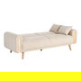 Sofá-Cama Crema Tejido Salón 218 X 82 X 90 cm