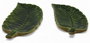 DKD Home Decor Set de 2 Centros de Mesa de Mango con Diseño de Hoja Verde