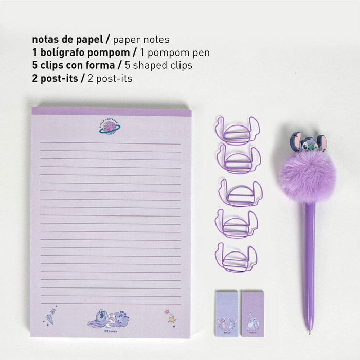Cerdá Set de Papelería Stitch Disney Púrpura Cerdá Set de Papelería Stitch Disney Púrpura