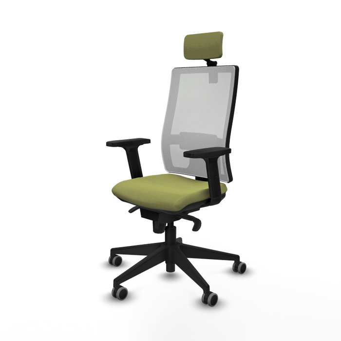 PIQUERAS Y CRESPO Silla de oficina Horna con mecanismo Sincro, Verde oliva y Blanco PIQUERAS Y CRESPO Silla de oficina Horna con mecanismo Sincro, Verde oliva y Blanco