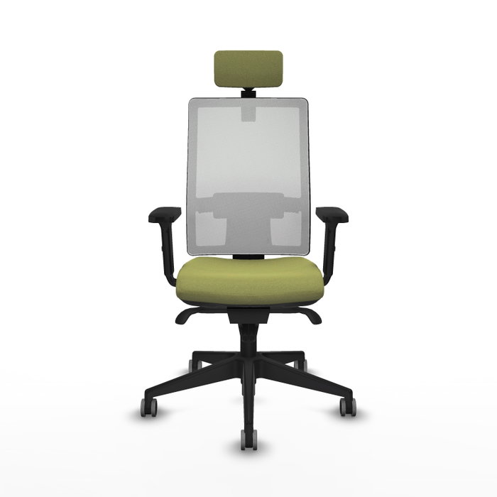 PIQUERAS Y CRESPO Silla de oficina Horna con mecanismo Sincro, Verde oliva y Blanco PIQUERAS Y CRESPO Silla de oficina Horna con mecanismo Sincro, Verde oliva y Blanco