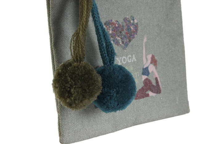 DKD Home Decor Yoga is a heart opener 23 Monedero Burdeos Verde Marron 11 x 10.5 x 1 cm (3 Unidades)