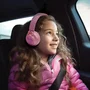 Lexibook Auriculares Plegables Bluetooth y Cable LEX3380743119267, con Iluminación y Diseño 3D de Diamantes Rosas, Limitador de Volumen