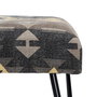 Banqueta Negro-Taupe Tejido-Metal 120 X 41,50 X 48 cm