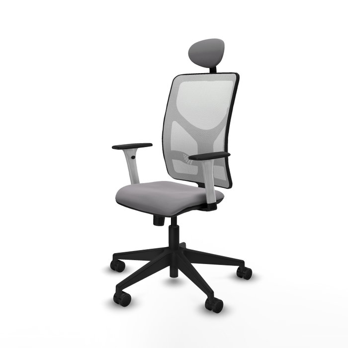 PIQUERAS Y CRESPO Silla de oficina Motilla con mecanismo Sincro, Gris y Blanco PIQUERAS Y CRESPO Silla de oficina Motilla con mecanismo Sincro, Gris y Blanco