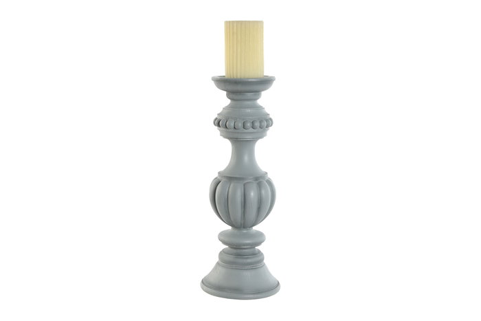 DKD Home Decor Portavelas Tradicional Gris 15 x 38.3 x 15 cm (4 Unidades)