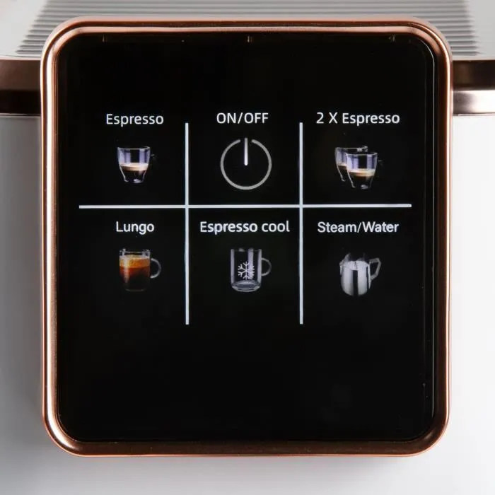 Domo DO746K Cafetera Espresso 3 en 1 - 1350 W - 20 Bares - Blanco/Rosa