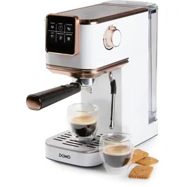 Domo DO746K Cafetera Espresso 3 en 1 - 1350 W - 20 Bares - Blanco/Rosa