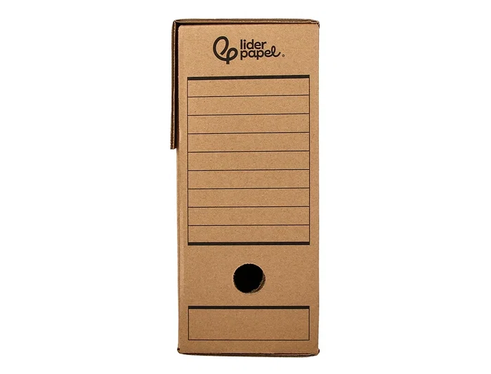 Liderpapel Caja de archivo definitivo Folio prolongado Kraft