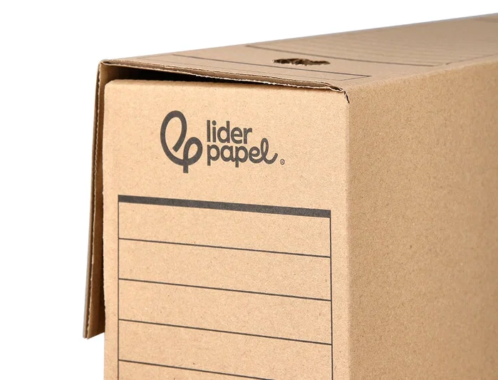 Liderpapel Caja de archivo definitivo Folio prolongado Kraft