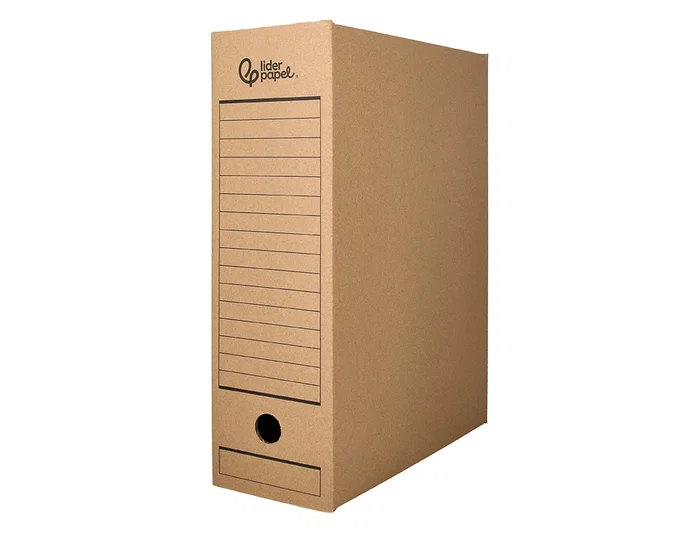 Liderpapel Caja de archivo definitivo Folio prolongado Kraft