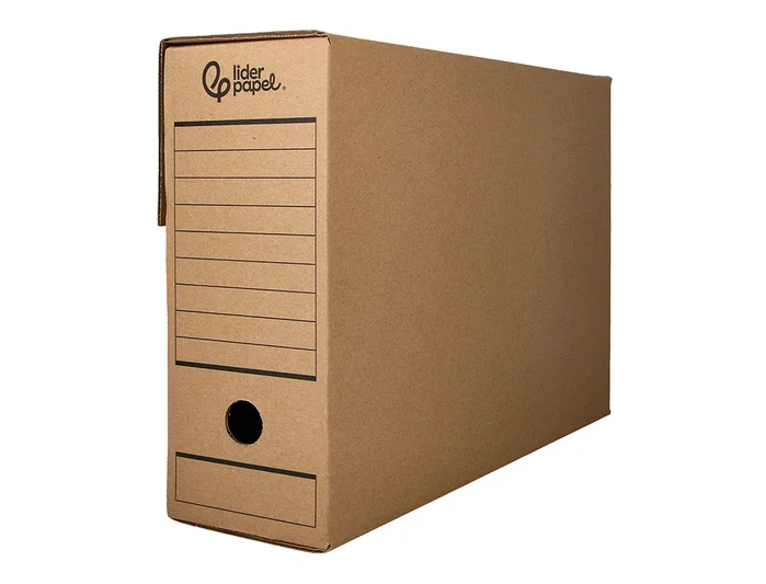 Liderpapel Caja de archivo definitivo Folio prolongado Kraft