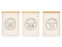 Kinvara Tarro Tapa Bambú Crema Surtidos 9.8 x 13.8 x 9.8 cm (Set de 12)